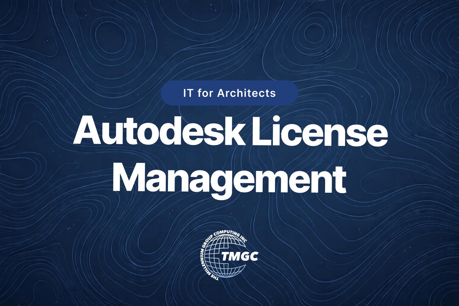 autodesk license management on dark blue background